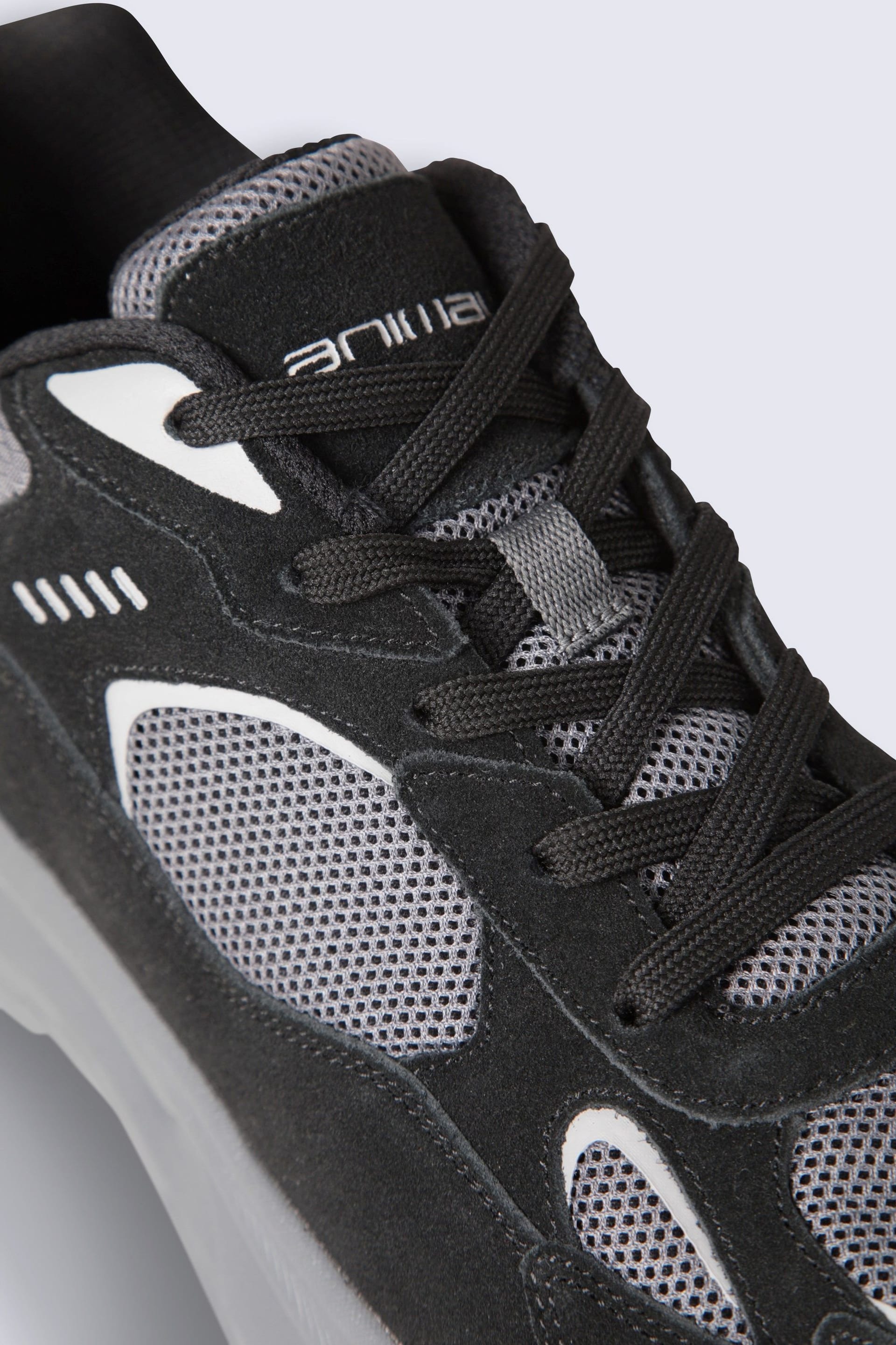 Animal Animal Men's 'Ezra' Comfortable Quick Wicking Every Day Lace Up Leather Trainers in Dark Grey - 4