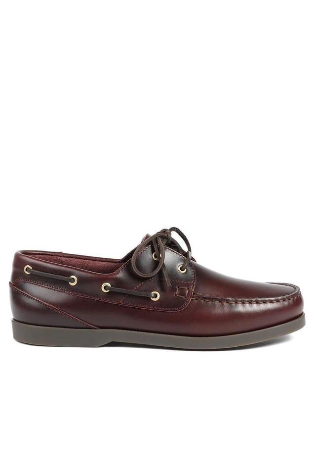 Jones Bootmaker Jones Bootmaker Men's Parsons Leather Boat Shoes in Burgundy - 2