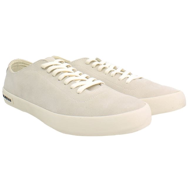 Seavees Seavees Men's Racquet Club Lace-Up Beige Suede Leather Plimsolls - 2
