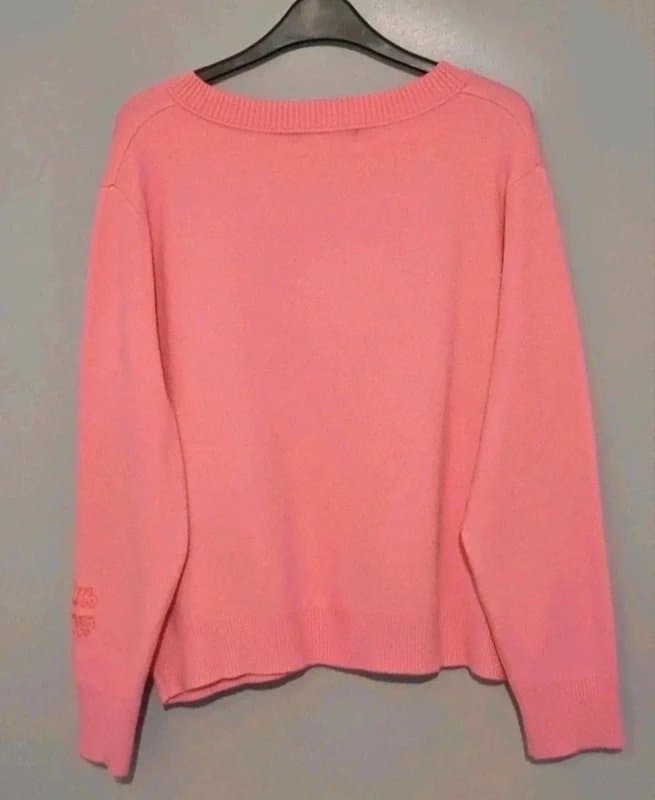 Never Fully Dressed Never Fully Dressed Pink Embroidered Cardigan - size L (14/16)