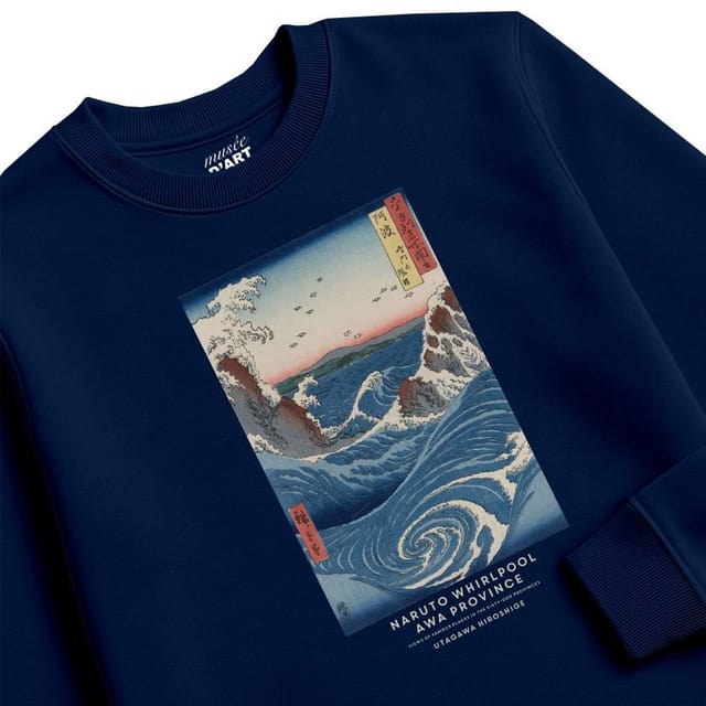 Musee DArt Musee D'Art Men's Hiroshige - Whirlpool Sweatshirt in Navy - 3