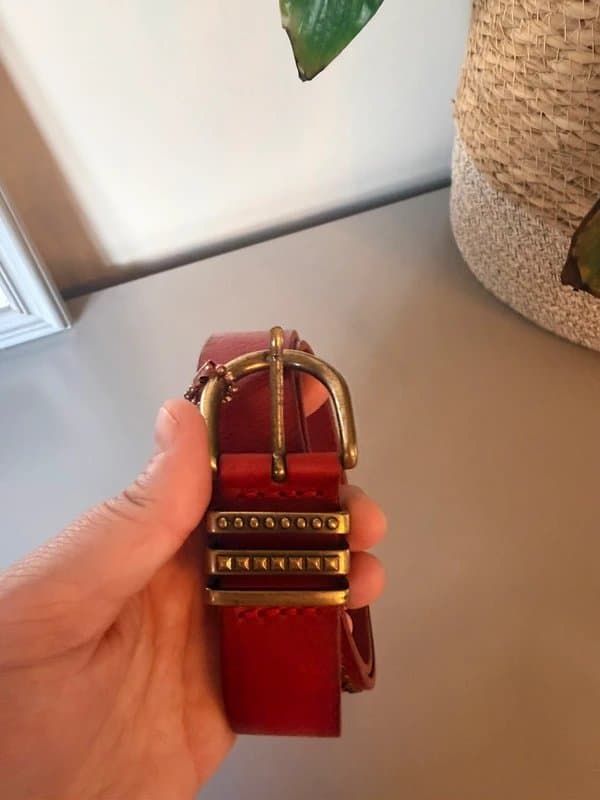 Mos Mosh BNWT Mos Mosh Genuine Leather Red Belt 95cm 38” Studded Western Country Festival RRP £79