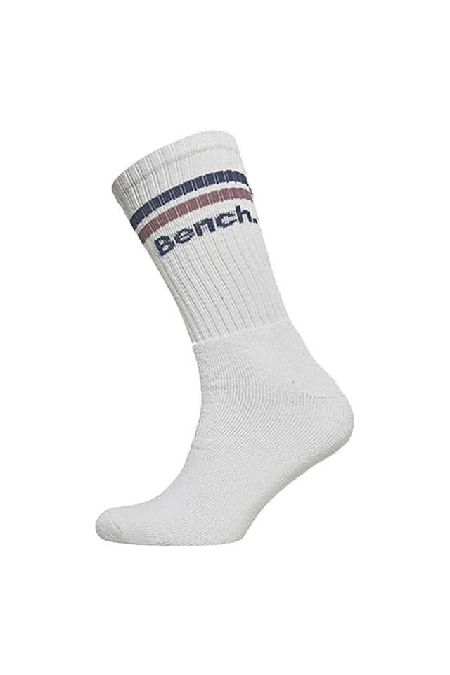 Bench Bench Men's 5 Pairs Crew Cotton Socks - Breathable Sport Athletic Socks in White - 2
