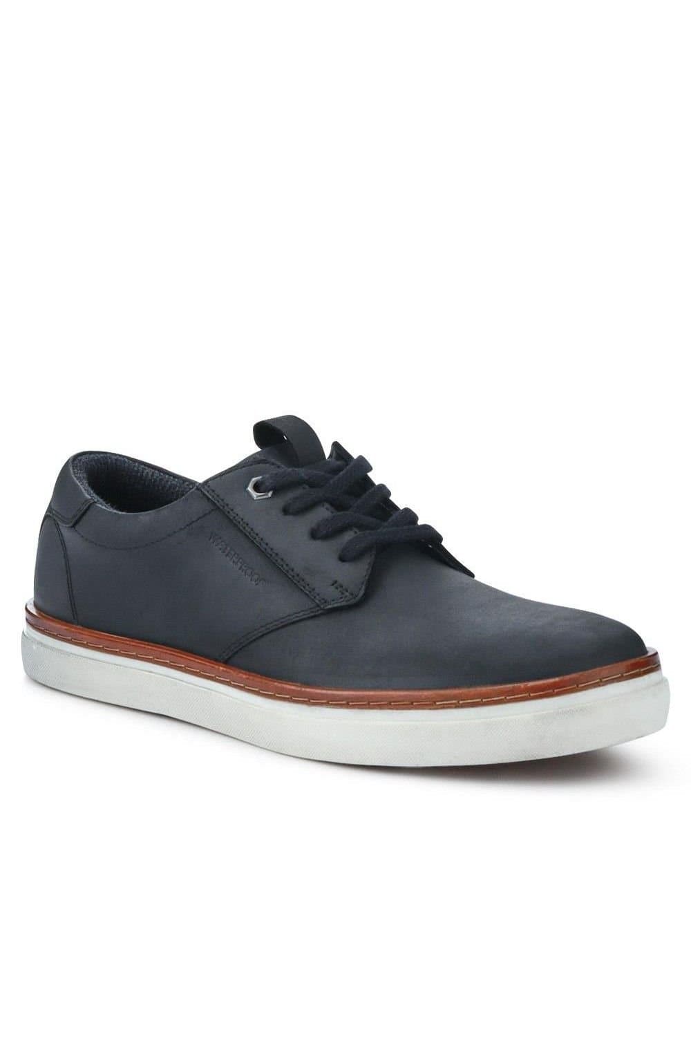 Jones Bootmaker Jones Bootmaker Black Leather Lace-Up Trainers
