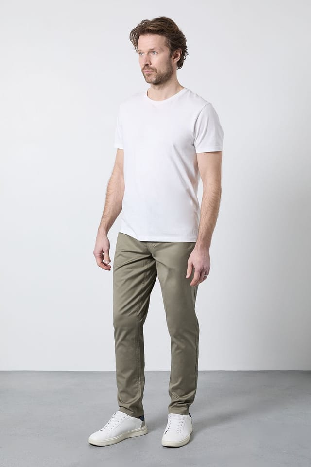 Maine Maine Men's Khaki Smart Cotton Textured Slim Fit Jeans - 2