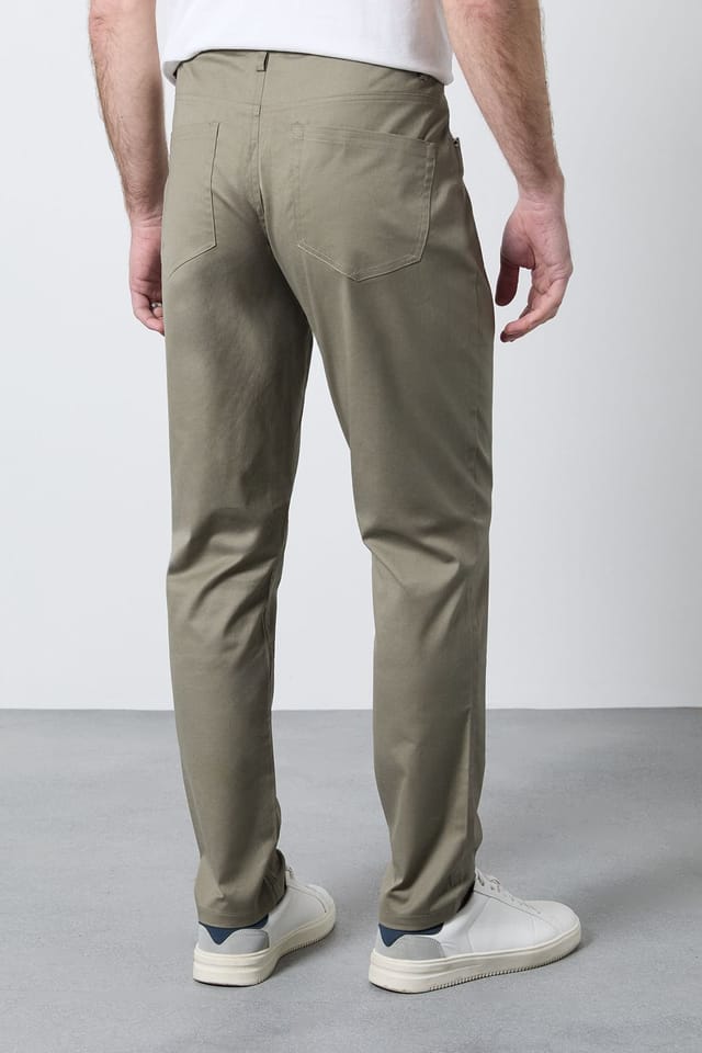 Maine Maine Men's Khaki Smart Cotton Textured Slim Fit Jeans - 3
