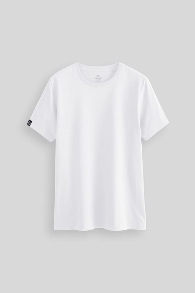 Tommy Life Tommy Life Men's Cotton Elastane Crew Neck T-Shirt in White - 2
