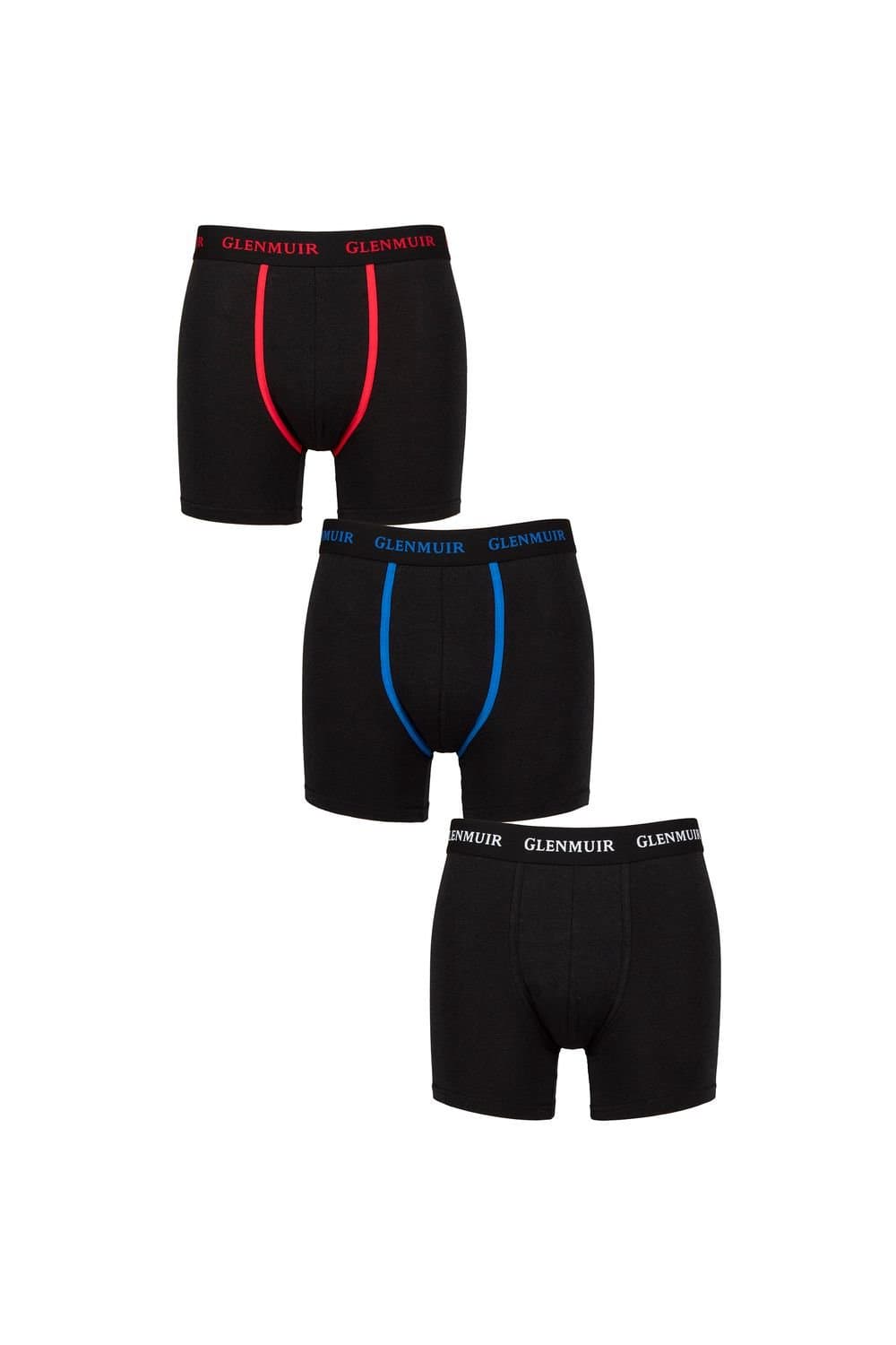 Glenmuir Glenmuir Men's Mens 3 Pack Cotton & Bamboo Blend Long Leg Trunks