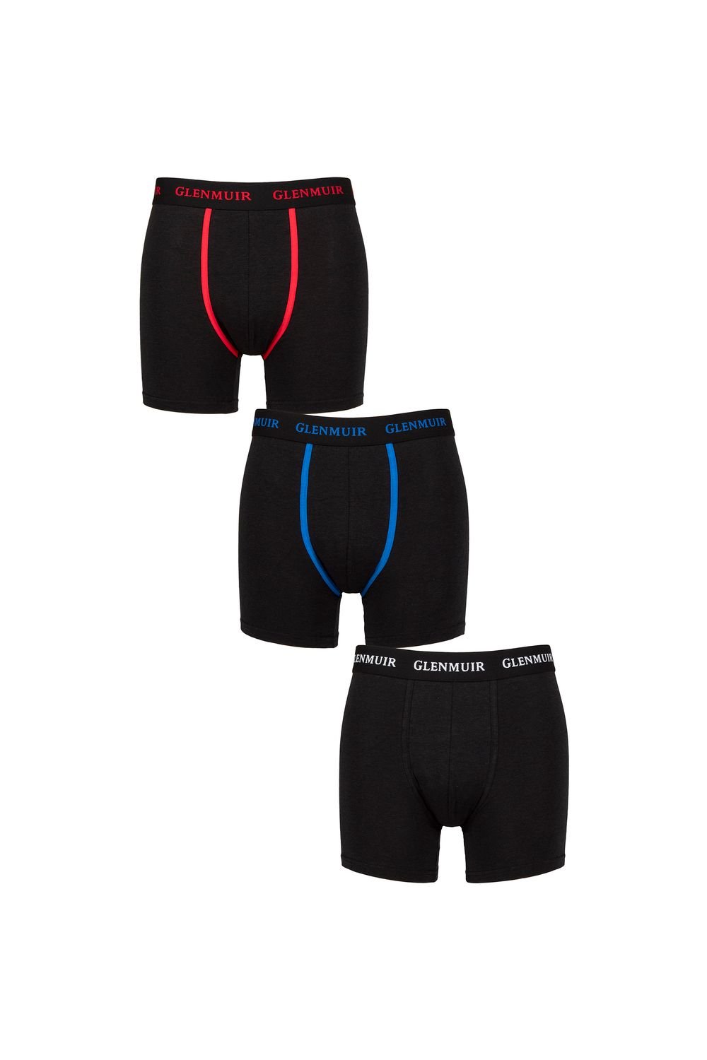 Glenmuir Glenmuir Men's Mens 3 Pack Cotton & Bamboo Blend Long Leg Trunks - 2