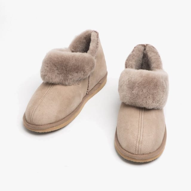 Shepherd Shepherd Women's Karin Pull On Ankle Slipper Boots in Taupe - 2