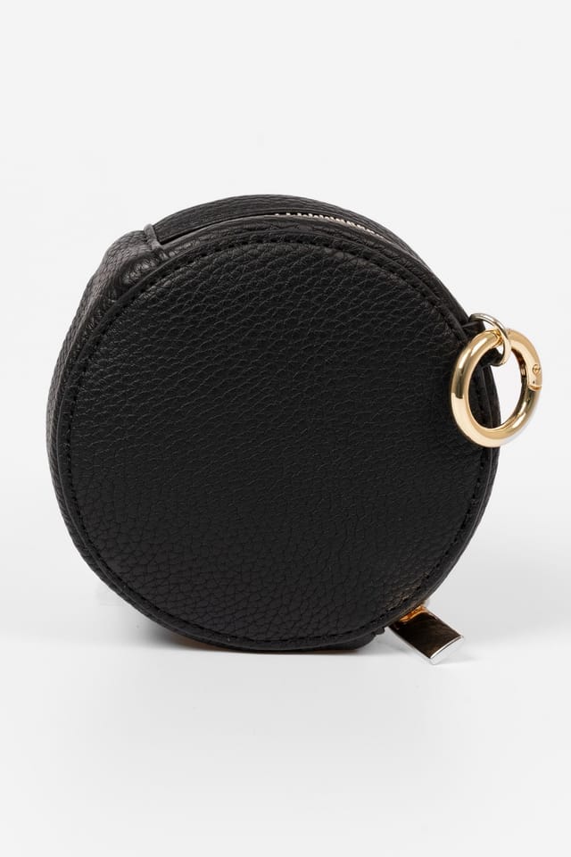 Etre Etre Women's Medium Faux Leather Crossbody Bag & Clip On Coin Purse Set in Black - 3