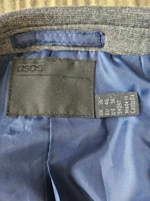 ASOS Grey mens 36" asos blazer