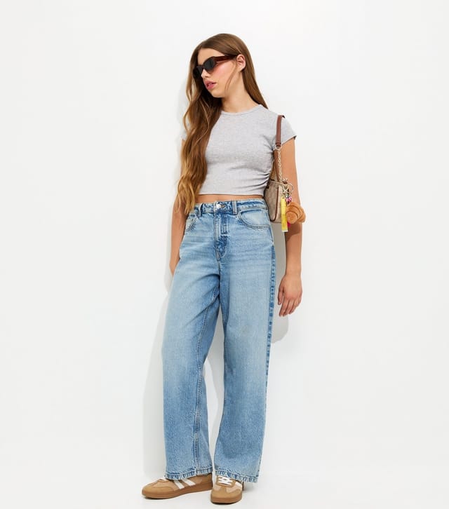 New Look Girls' Grey Ruched Side Cap Sleeve T-Shirt New Look - 3