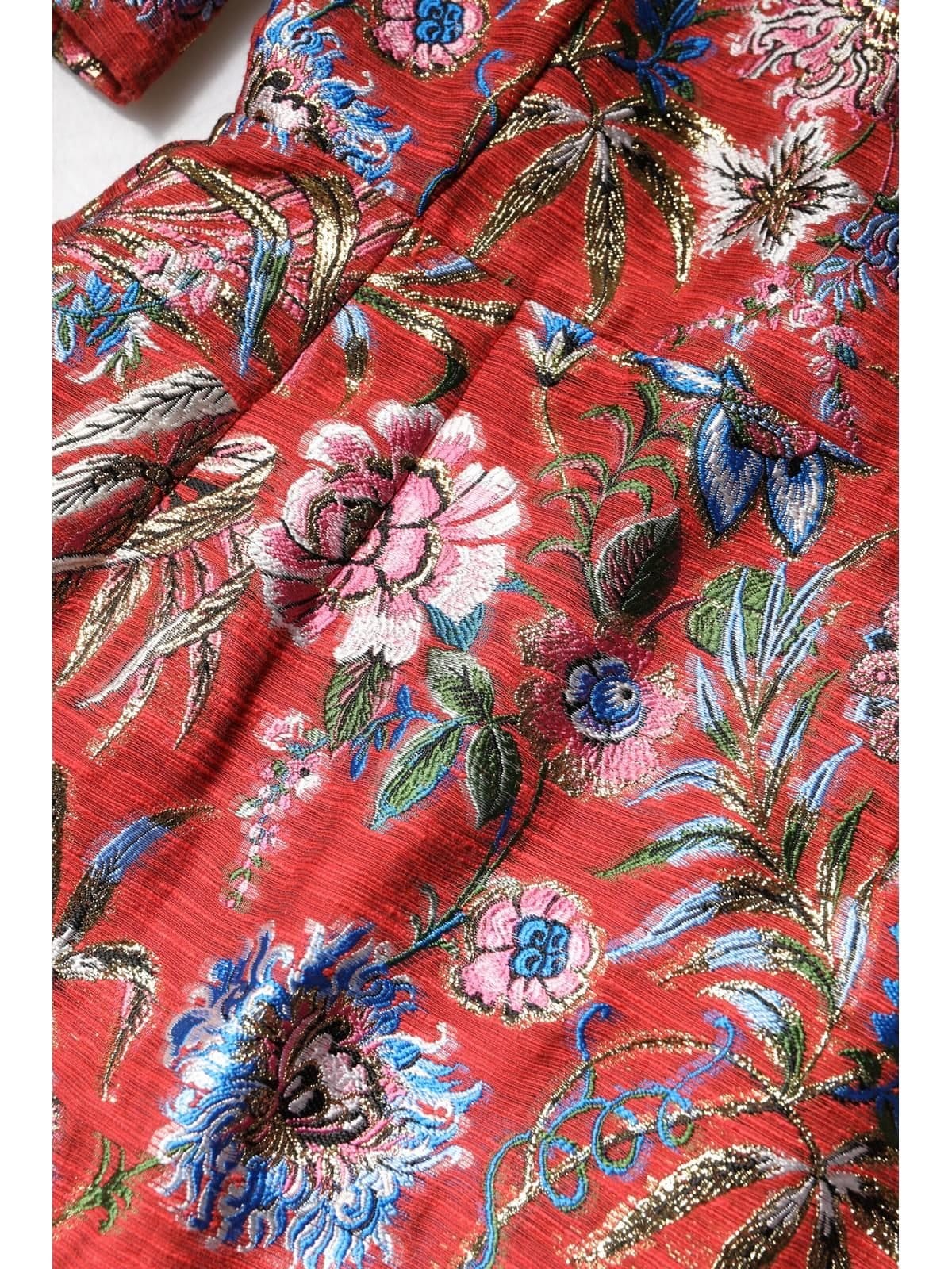 Dolce & Gabbana Dolce & Gabbana Women's Red Floral Jacquard A-line Mini Dress - 4