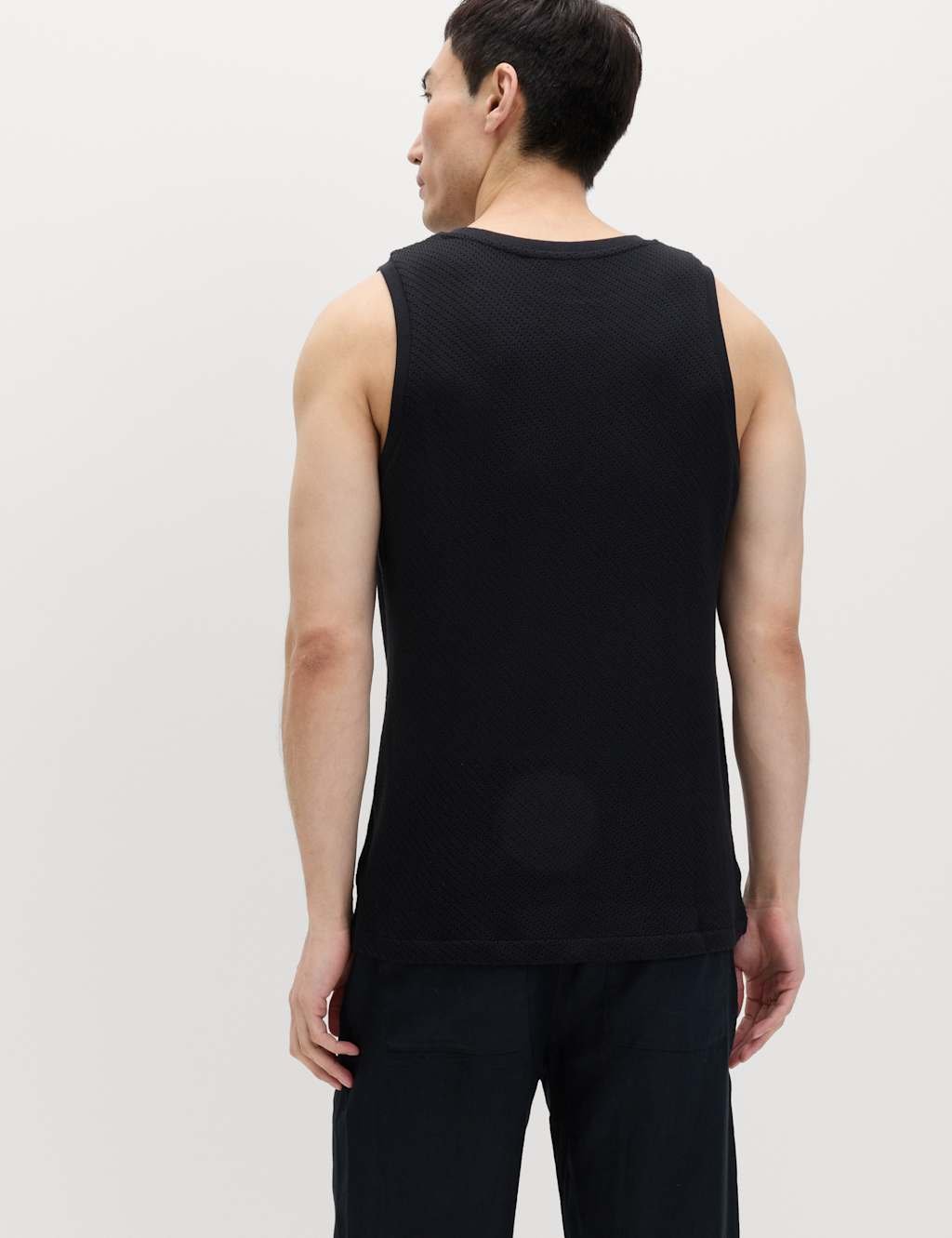 Marks & Spencer M&S Cotton Rich Knitted Vest Black - 3