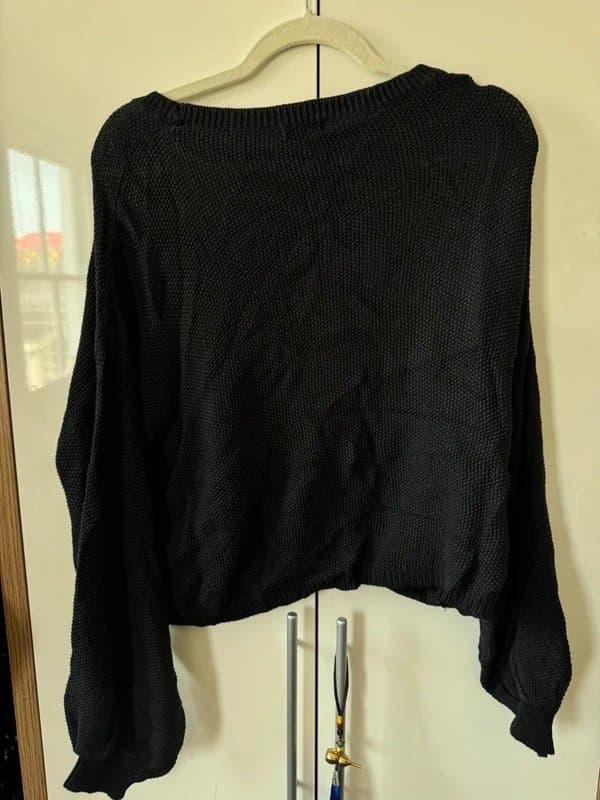 Bershka Black knit jumper oversized