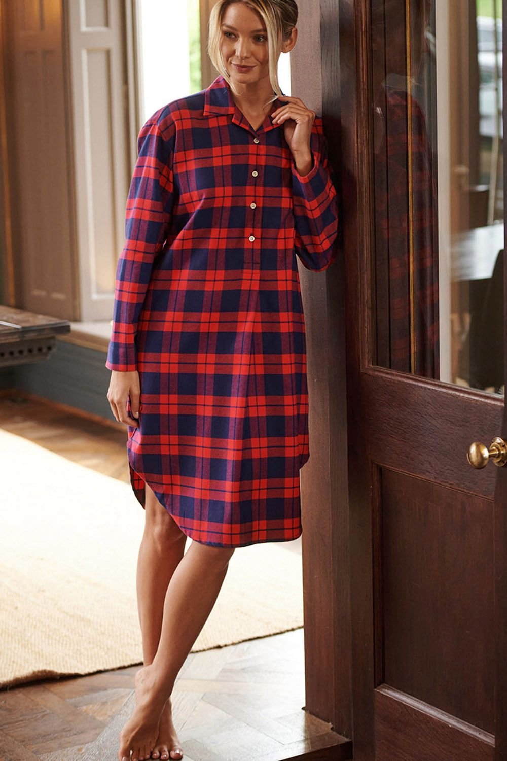 British Boxers British Boxers Women's 'Dumbarton' Tartan Brushed Cotton Nightshirt - 2