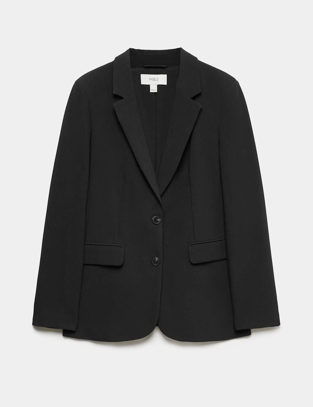 Marks & Spencer M&S Woven Straight Single Breasted Blazer Black