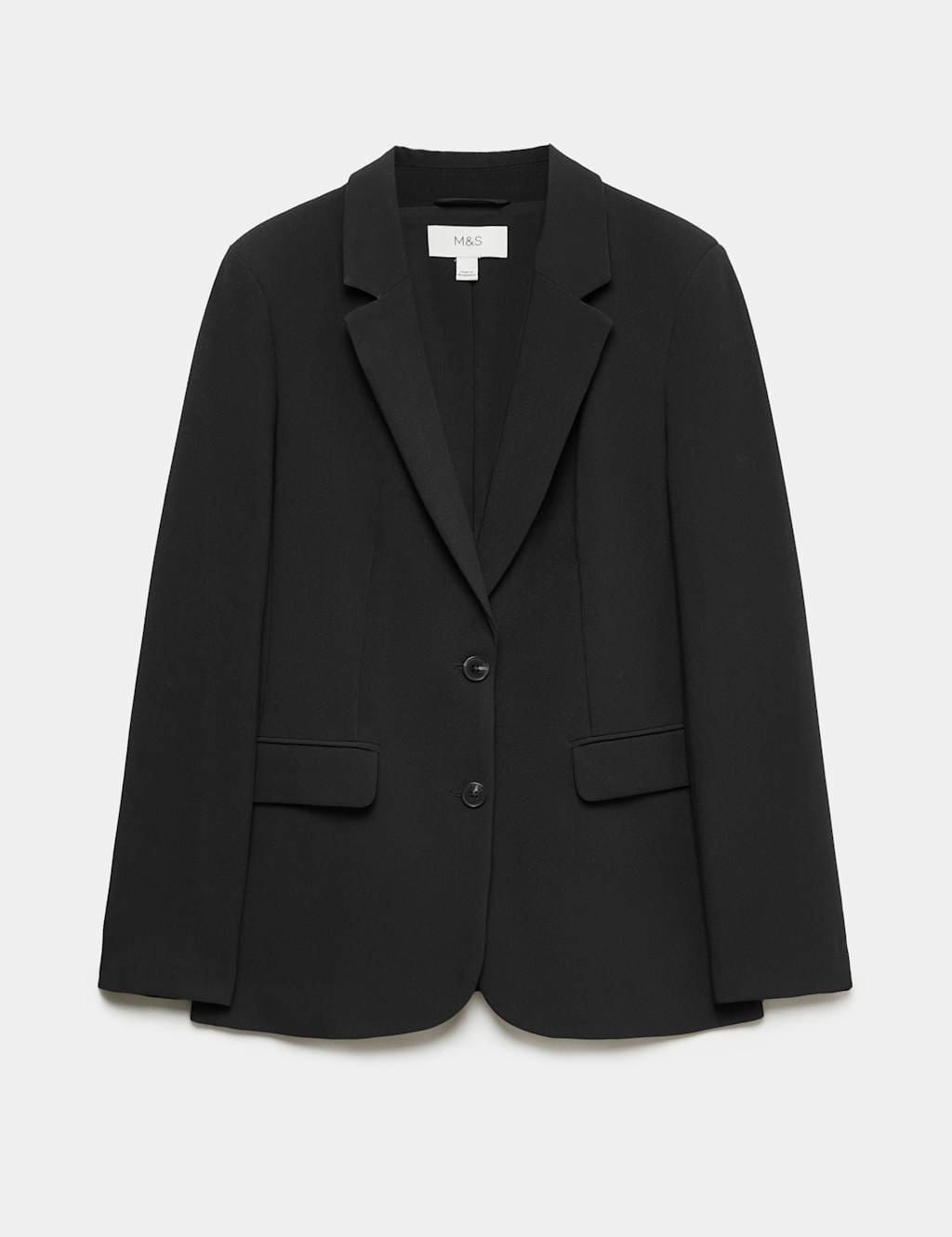Marks & Spencer M&S Woven Straight Single Breasted Blazer Black - 1