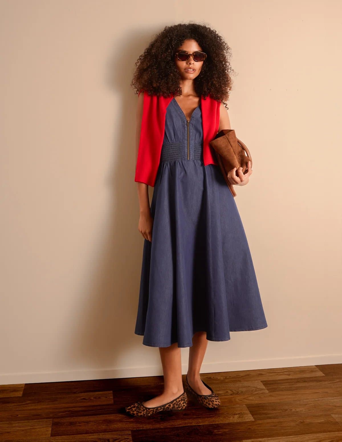 Blue Vanilla Zip Front Denim Dress