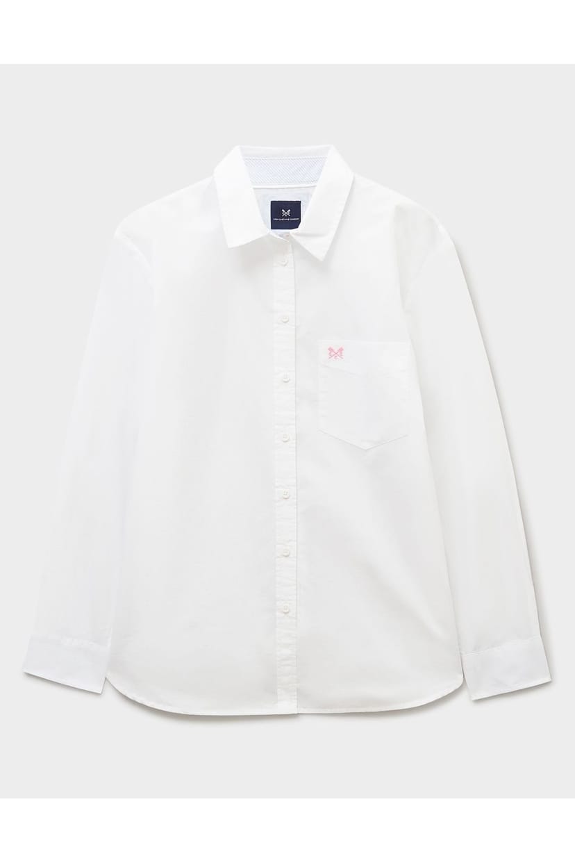 Crew Clothing Crew Clothing Women's Relaxed Fit Poplin Shirt White - 1