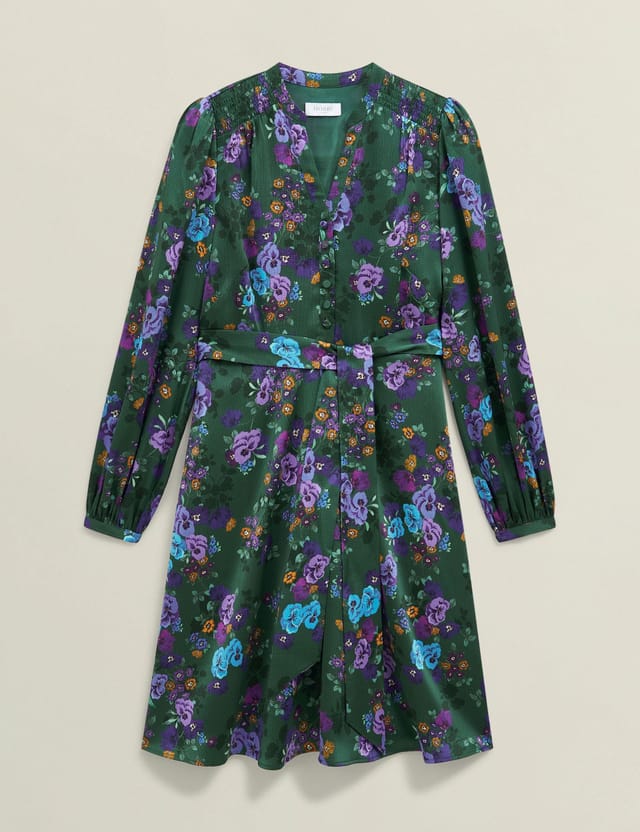 Hobbs London Hobbs London Women's FATIMA DRESS in Bottle Green - 2