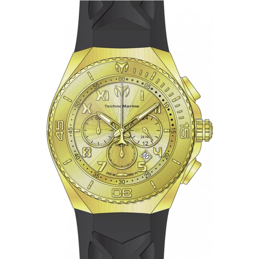 TechnoMarine TechnoMarine Men's TM-225005 Manta 48mm Quartz Watch in Gold - 1