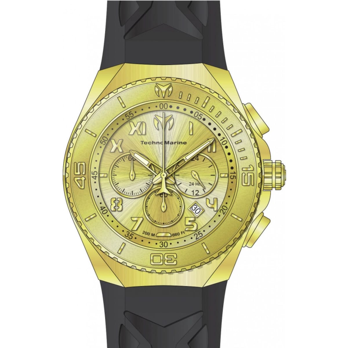 TechnoMarine TechnoMarine Men's TM-225005 Manta 48mm Quartz Watch in Gold - 1