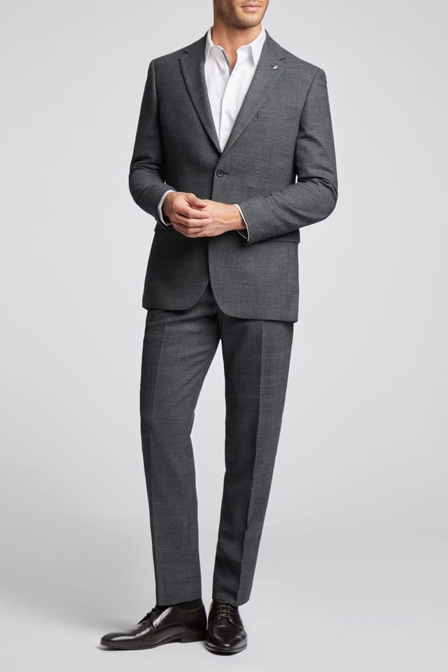 Ted Baker Ted Baker Men's Slim Fit Semi Plain Jacket in Grey - 2