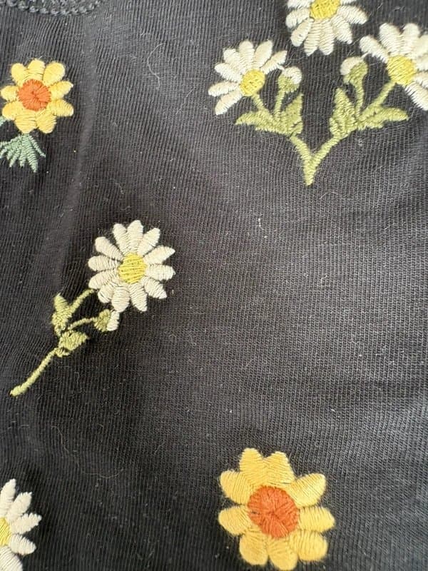 New Look Brand New New Look 10  Embroidered Daisy Corset-Style Cami Top