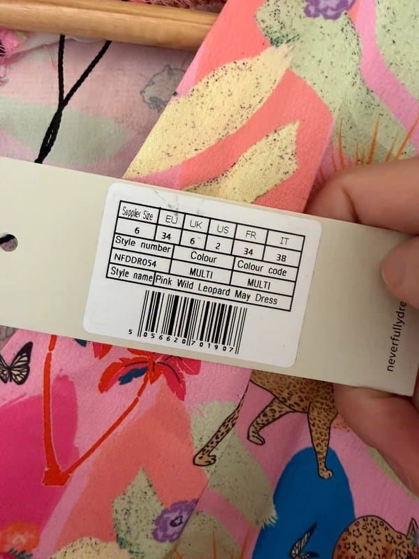 Never Fully Dressed Never Fully Dressed Pink Wild Leopard May Midi Dress UK 6 RRP £89