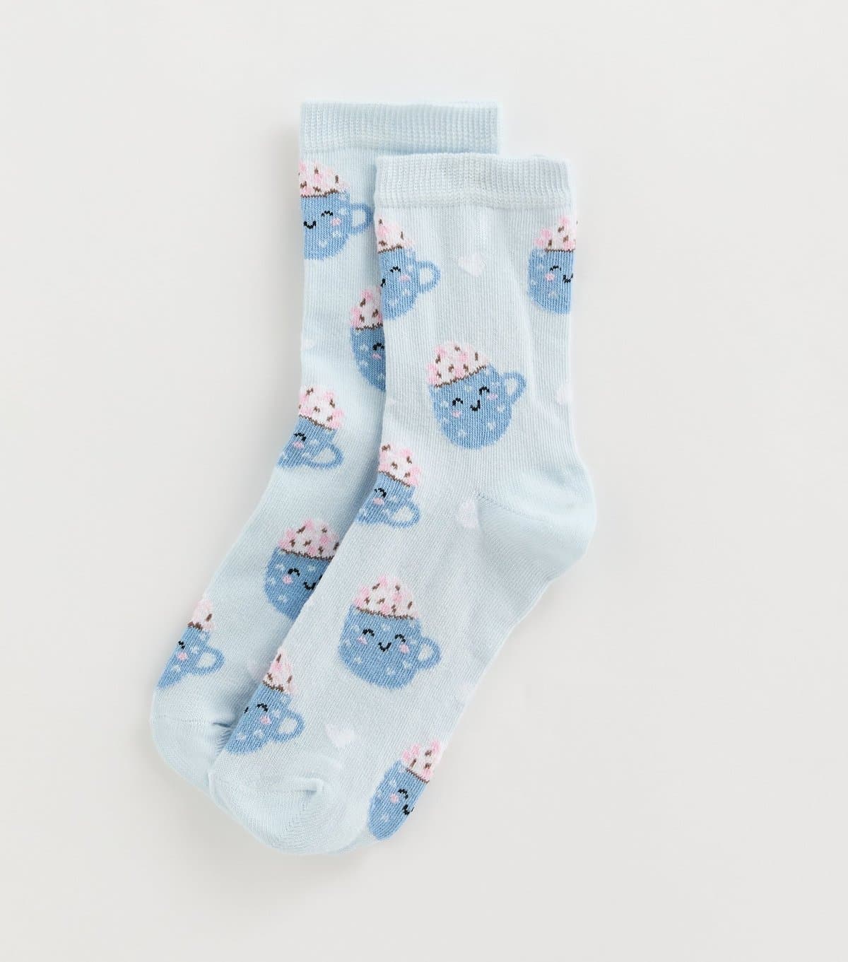 New Look Blue Hot Chocolate Ankle Socks New Look