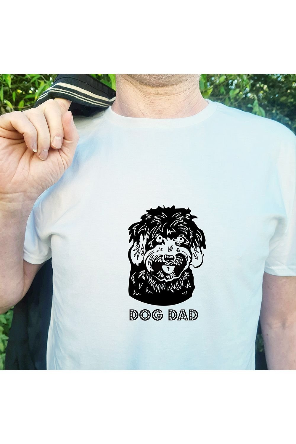 Afewhometruths Afewhometruths Men's Cavapoo Dog Dad T-Shirt in White - 2
