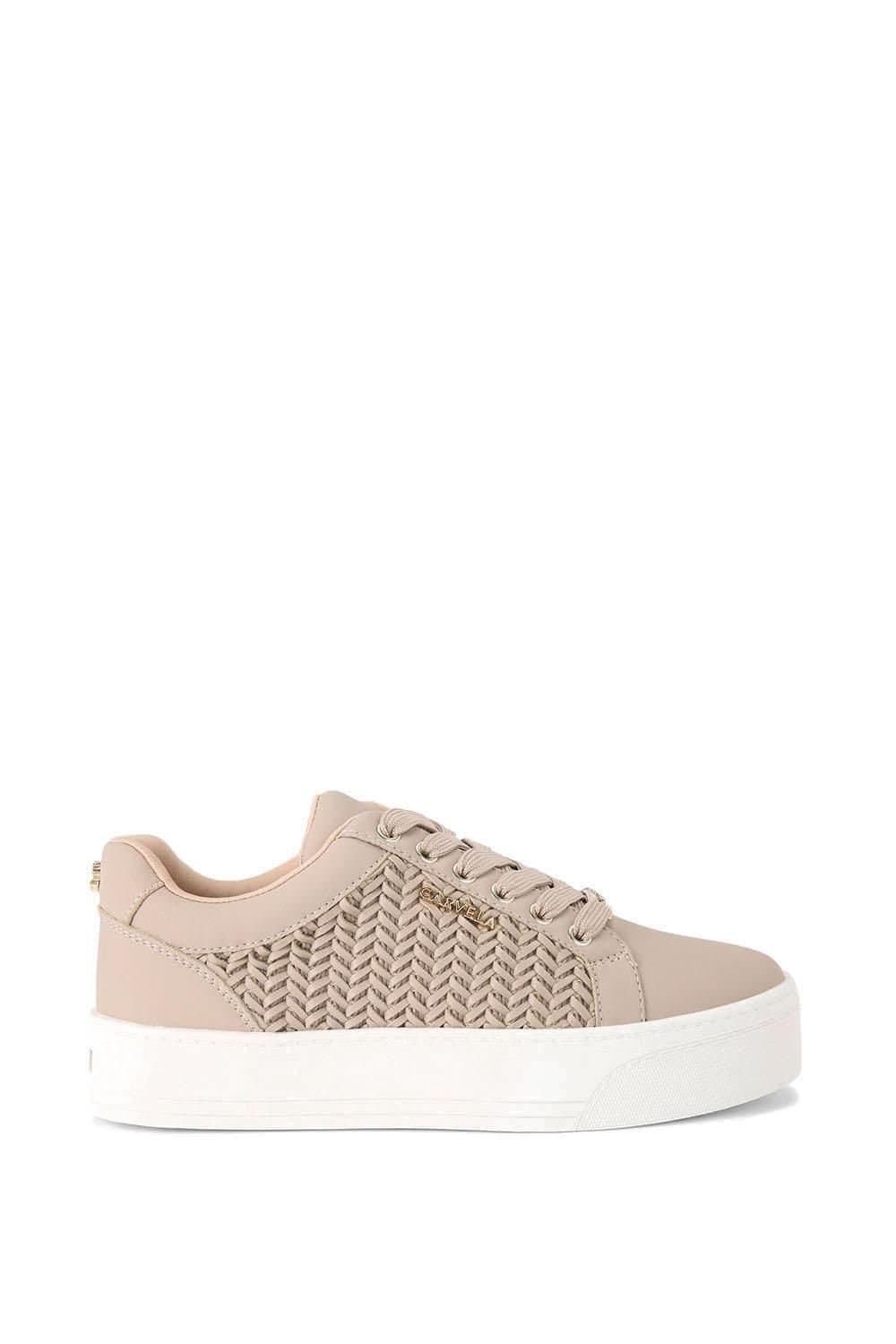 Carvela Carvela Taupe Leather Alternative Trainers