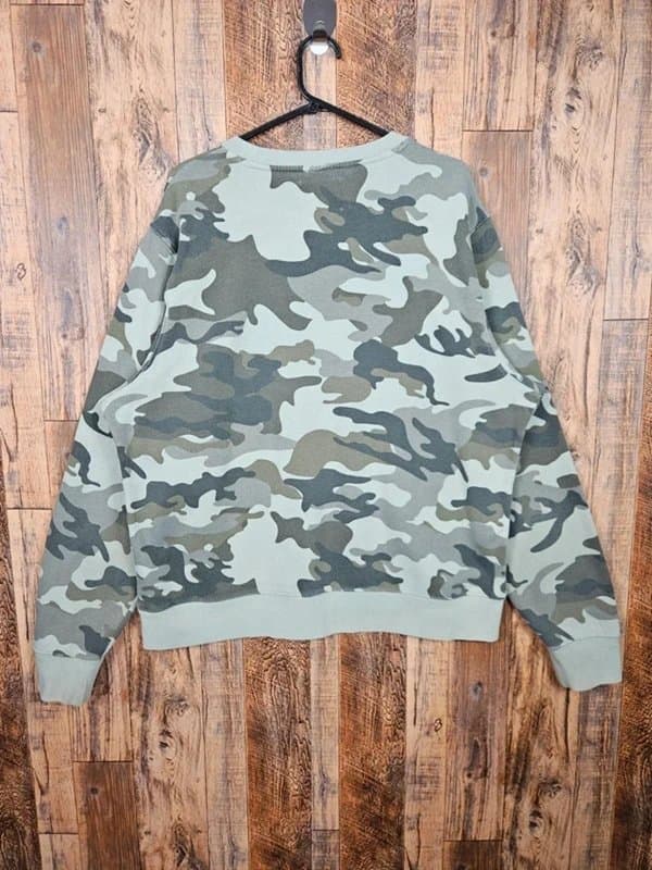 Champion Champion Camo Sweatshirt XL Green Crewneck Logo Streetwear
