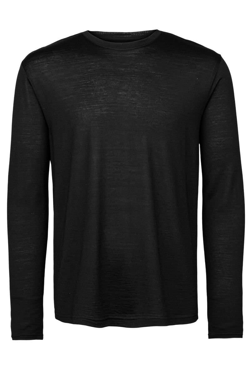 Panos Emporio Panos Emporio Men's Eco Merino Wool Long T-Shirt in Black