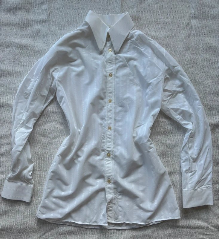 Jitex Vintage white shirt blouse size L smart tailored bridal blouse womens vintage top - 1