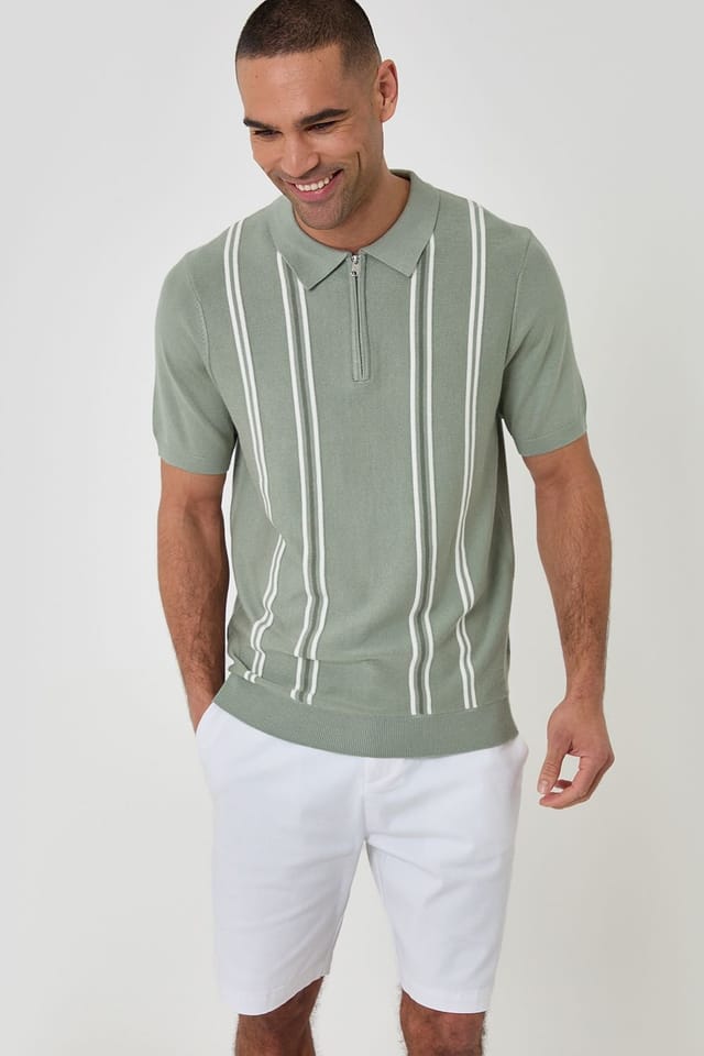 Threadbare Threadbare Men's Cotton 3 Pocket Stretch Chino Shorts in White - 3