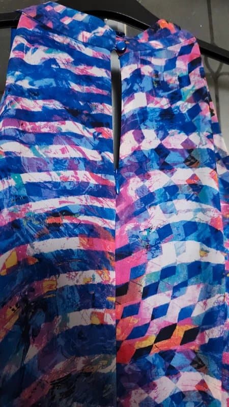 ROMAN Abstract Print Halter Dress with belt