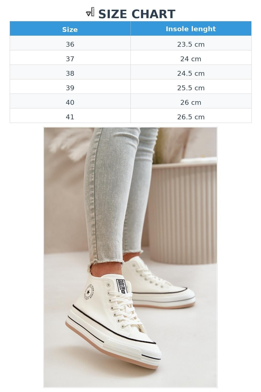 Love Lace Love Lace Women's Big Star Sneakers Autumn Winter Comfort Rubber Sole Insole Grip in White - 4