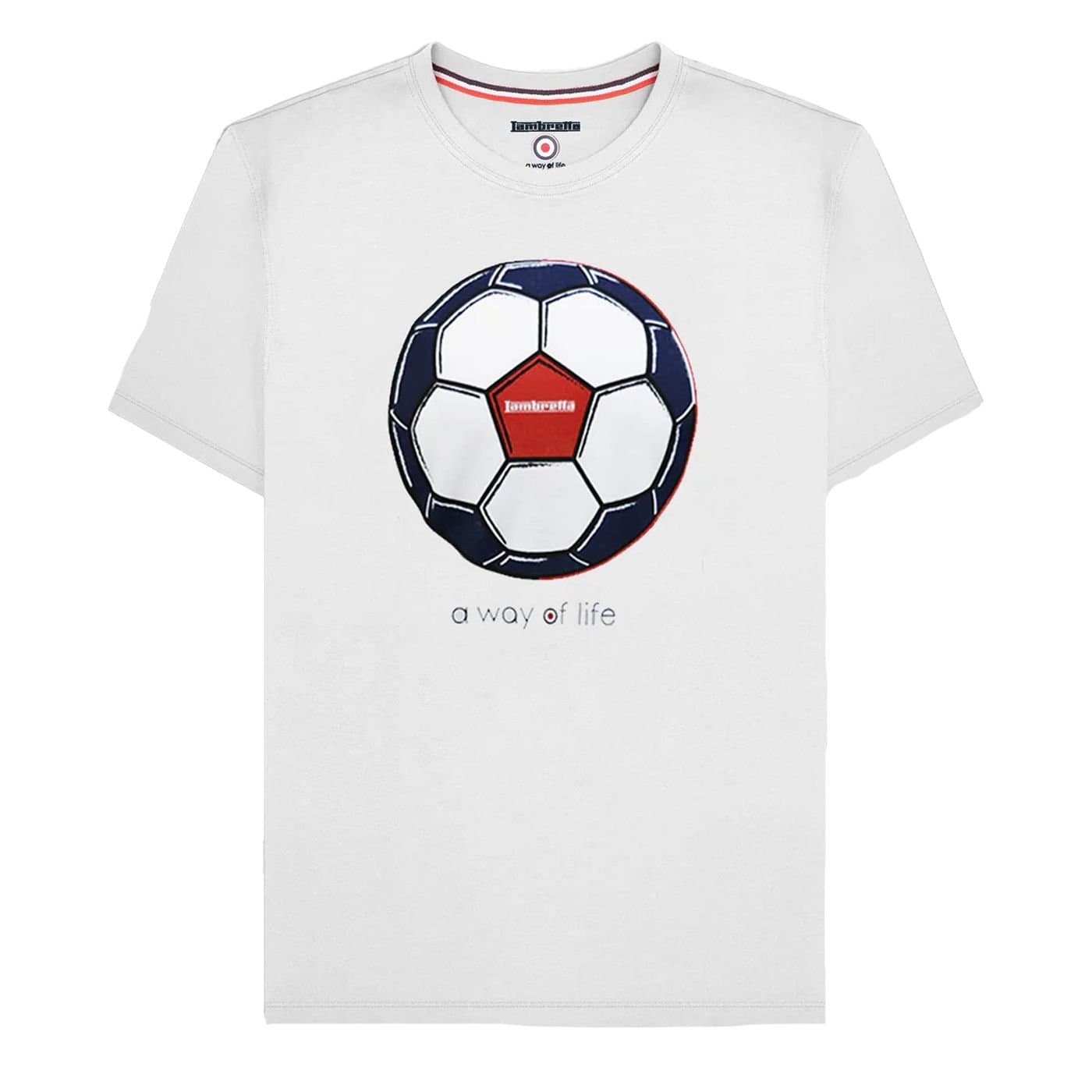 Lambretta Lambretta Men's White Football T-Shirt