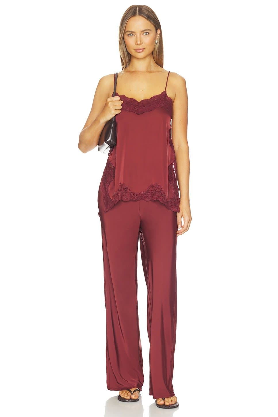 revolve Revolve Merlot Satin Set by Madison The Label