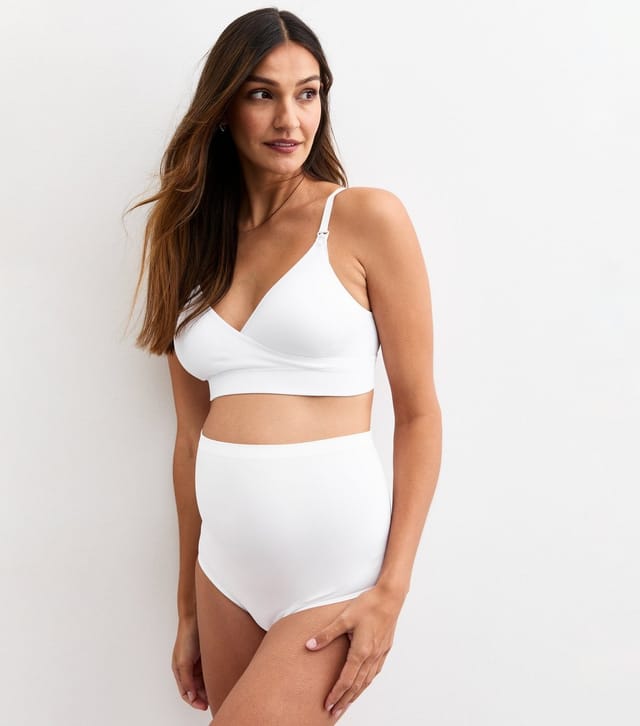 New Look Women's Maternity White Triangle Clip Nursing Bra New Look - 3