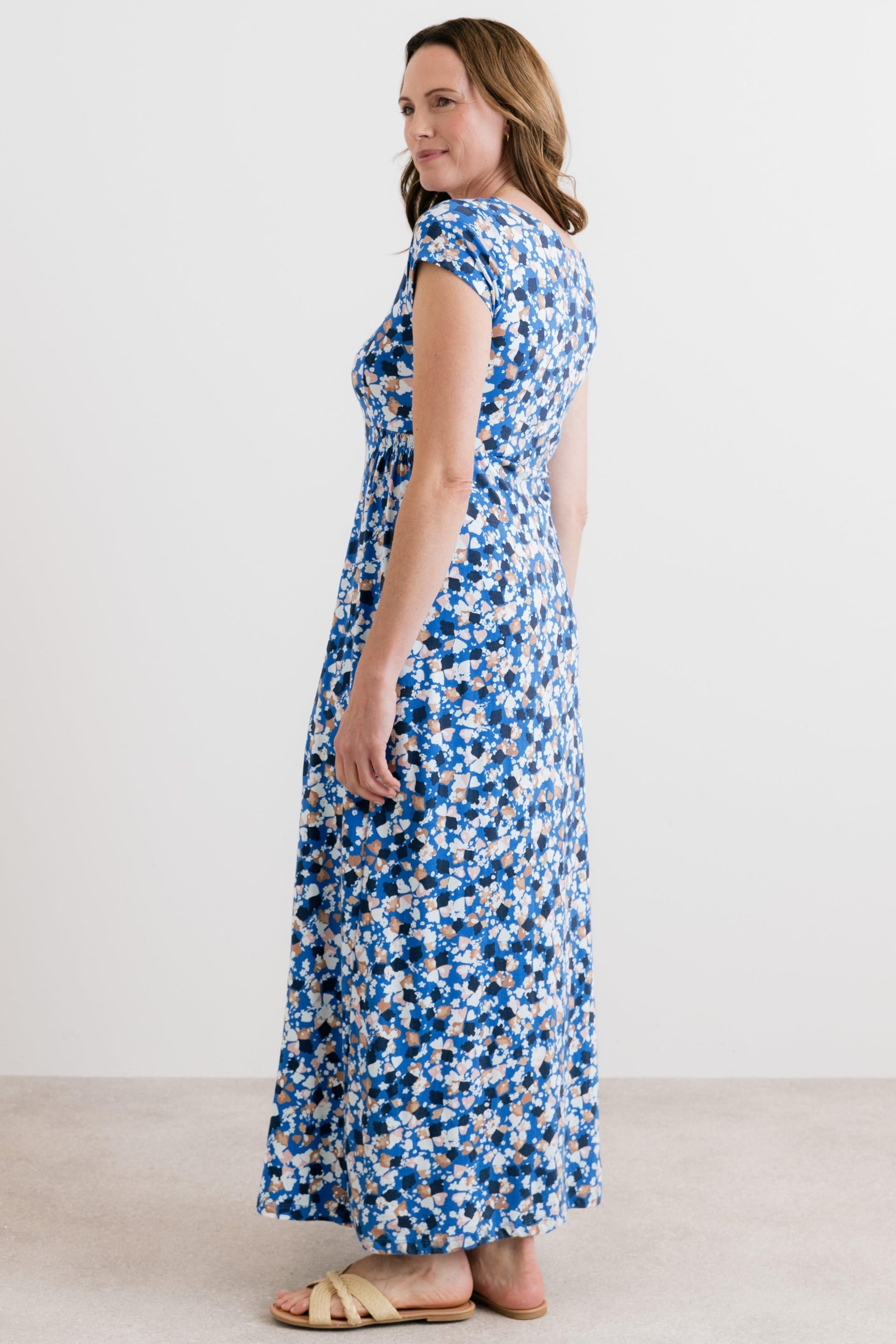 Lily & Me Lily & Me Women's Penelope Cotton Jersey Maxi Dress in Cobalt - 4