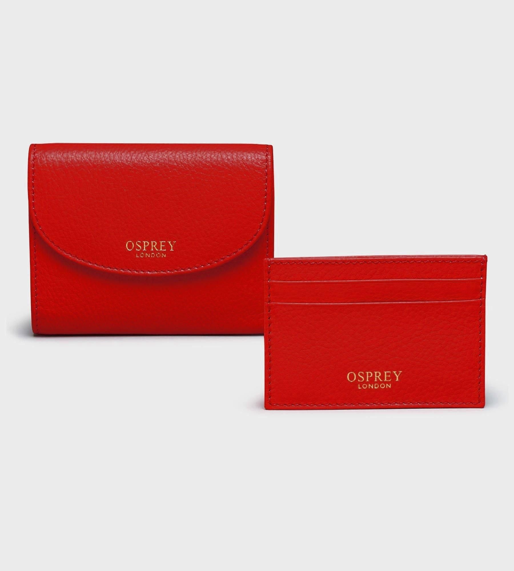 OSPREY LONDON OSPREY LONDON Women's The Tilly Leather Purse Gift Set in Red - 2