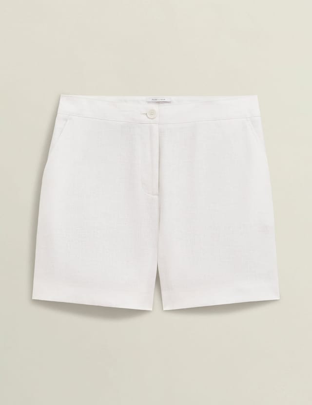 Hobbs London Hobbs London Women's Chelsea Linen Shorts in Natural White - 2