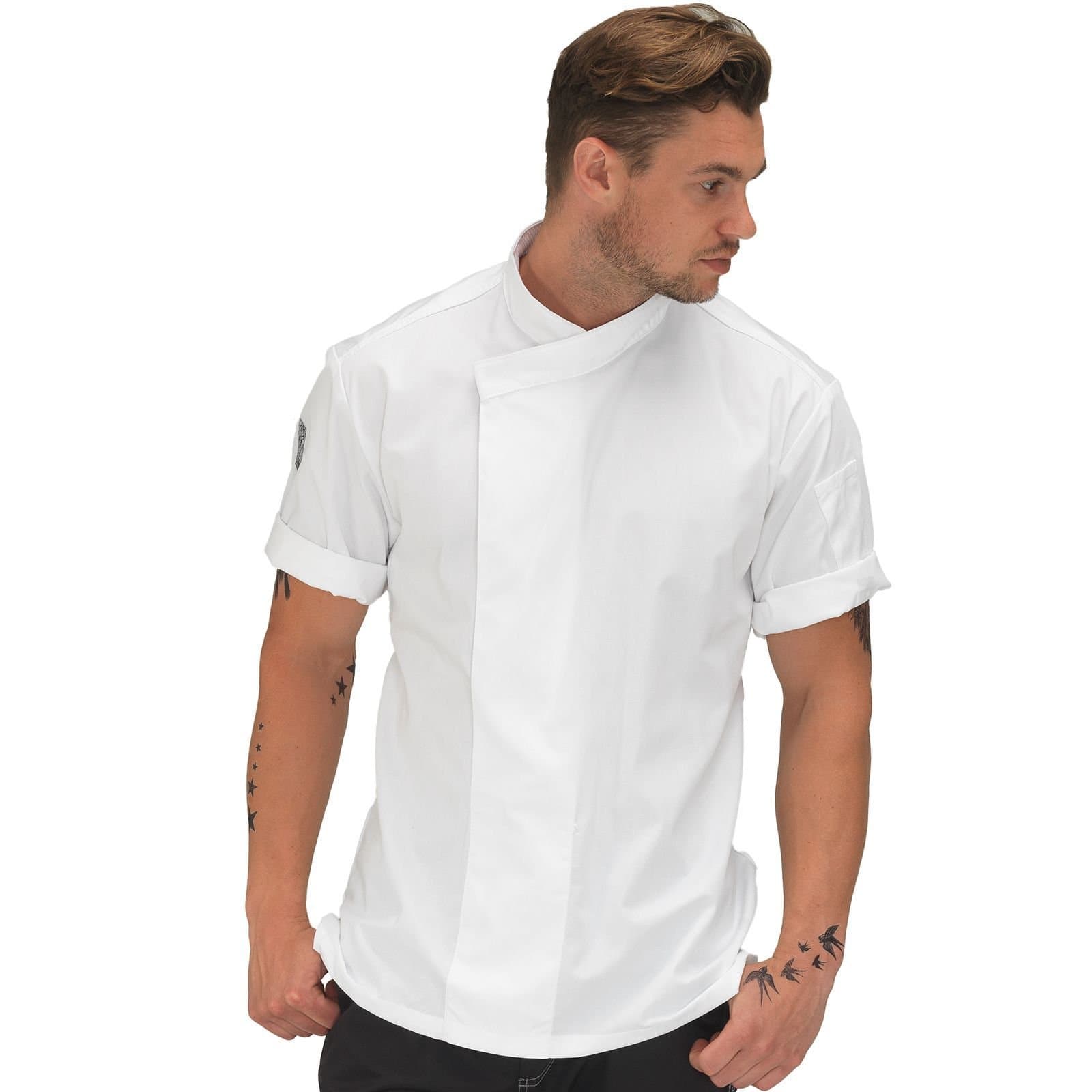 Le Chef Le Chef Men's Academy Short-Sleeved Chef Tunic in White