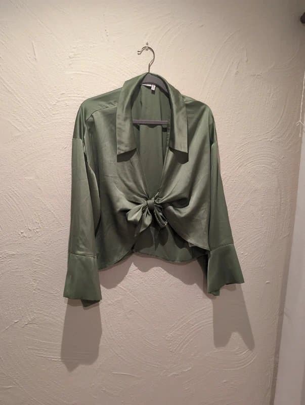 ASOS ASOS green silk shirt