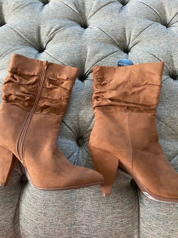 New Look Camel coloured ruched boots