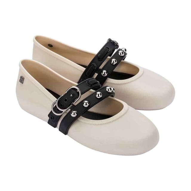 Melissa Shoes Melissa Shoes Women's Soft Ballerina Studs in Beige - 3
